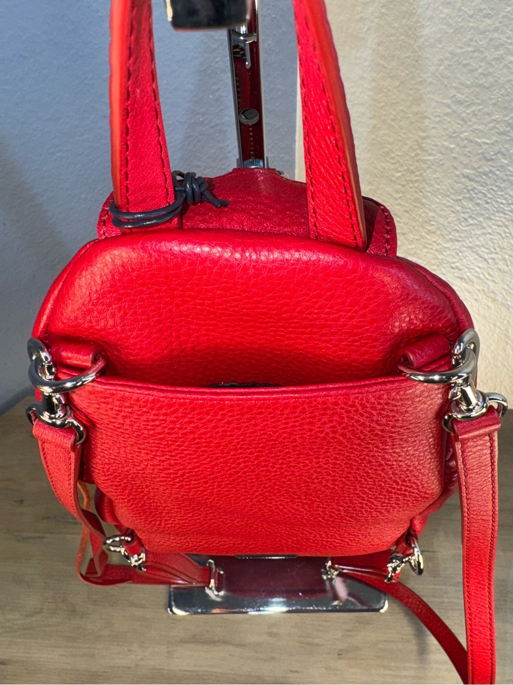 Rebecca Minkoff Mini Julian Convertible Leather Backpack NWT Paprika Red - Picture 7 of 15